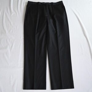 Santorelli 36x32 Navy Blue Romeo Flat Front Straight Wool Italy Dress Pants‎